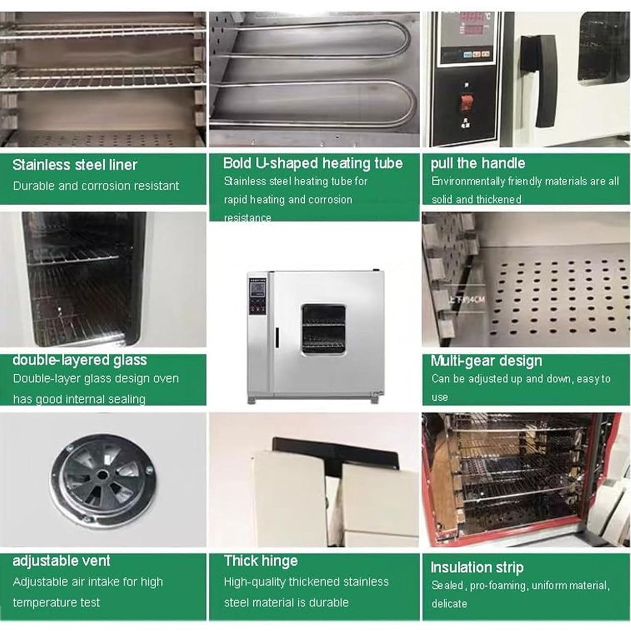Laboratoryjny piec konwekcyjny, szybkowar o stałej temperaturze, regulacja temperatury do laboratoriów przemysłowych, regulowana prędkość wentylatora, do utwardzania i suszenia, 16 l