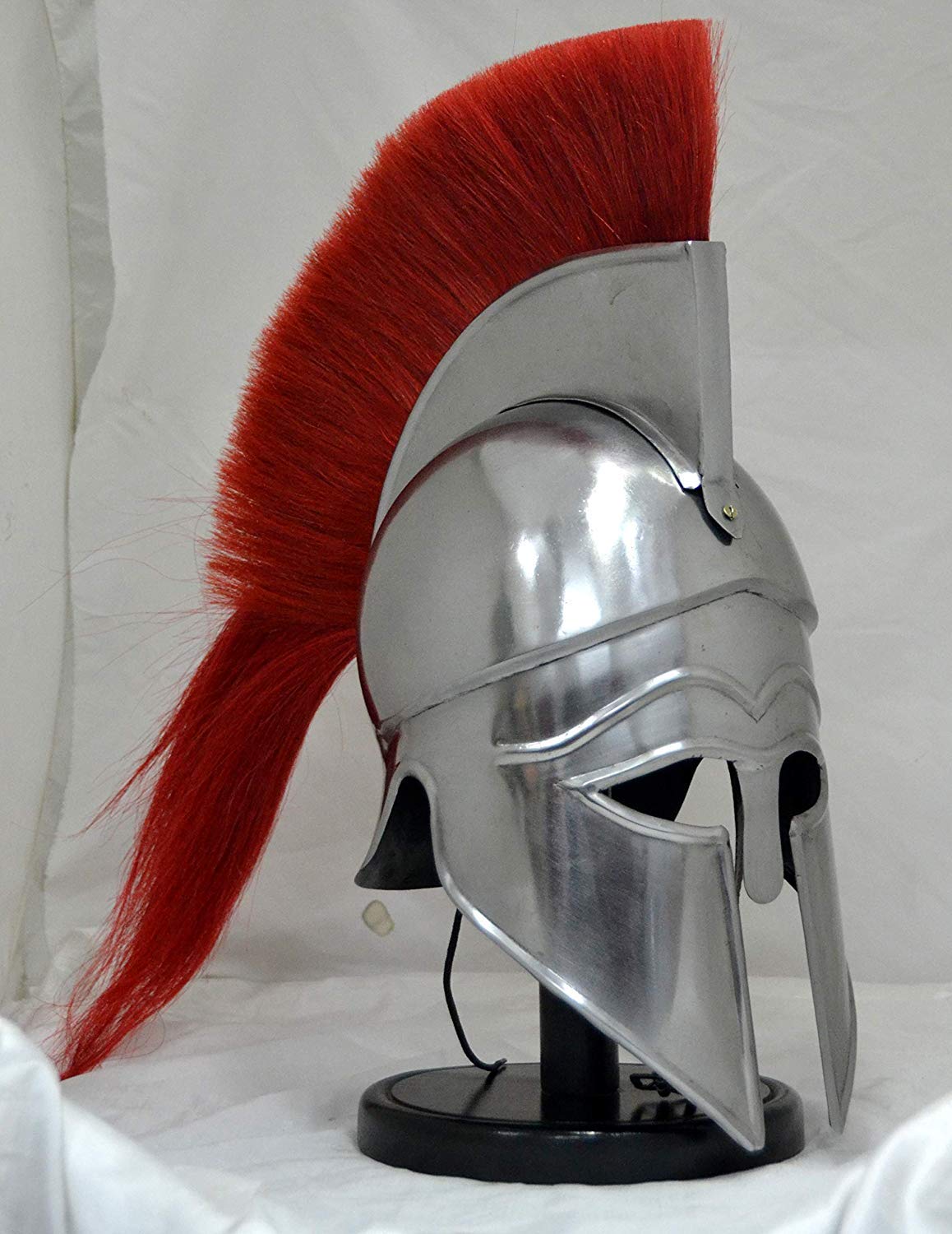 Casco armatura corinzia greca medievale con casco rosso Plume Knight Spartan Replica