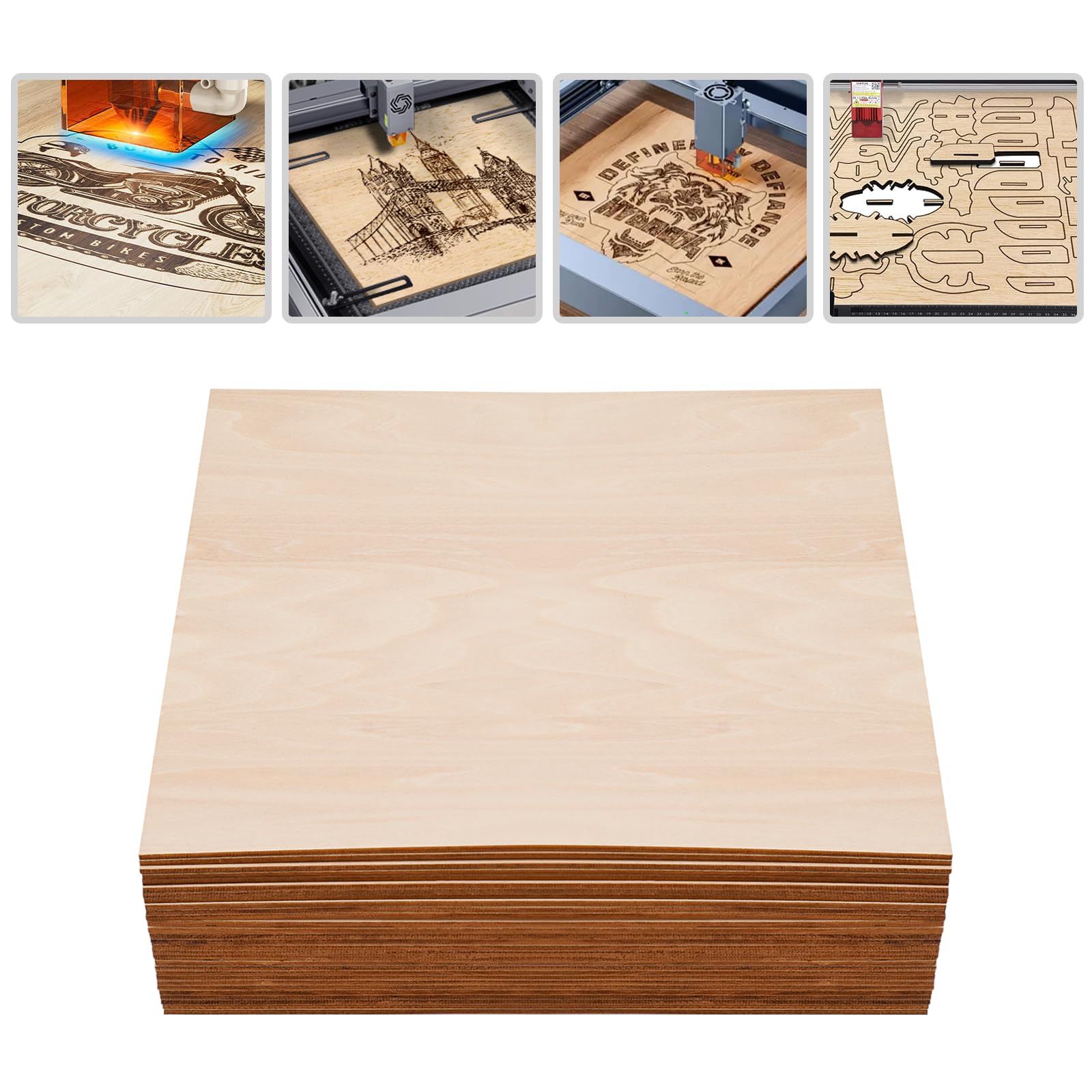 Fogli in compensato 30 pezzi, 30 x 30 cm, senza finiture, in legno di balsa, per fai da te, artigianato, hobby, modellismo, taglio laser