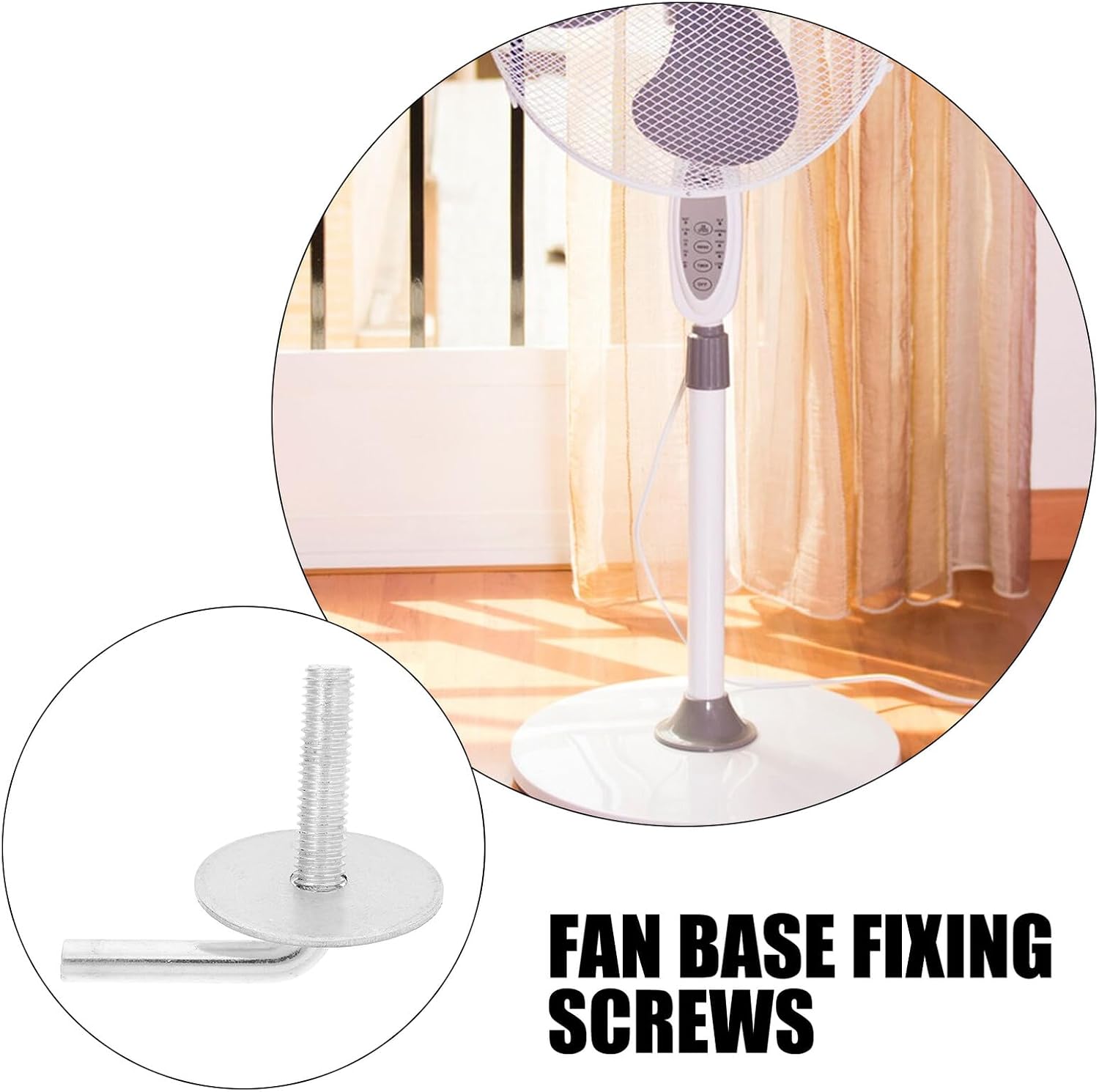 TEHAUX 8pcs Fan Base Assembly Screws Set Fan Stand Bolt Kit Replacement Hardware Mounting and Fixing