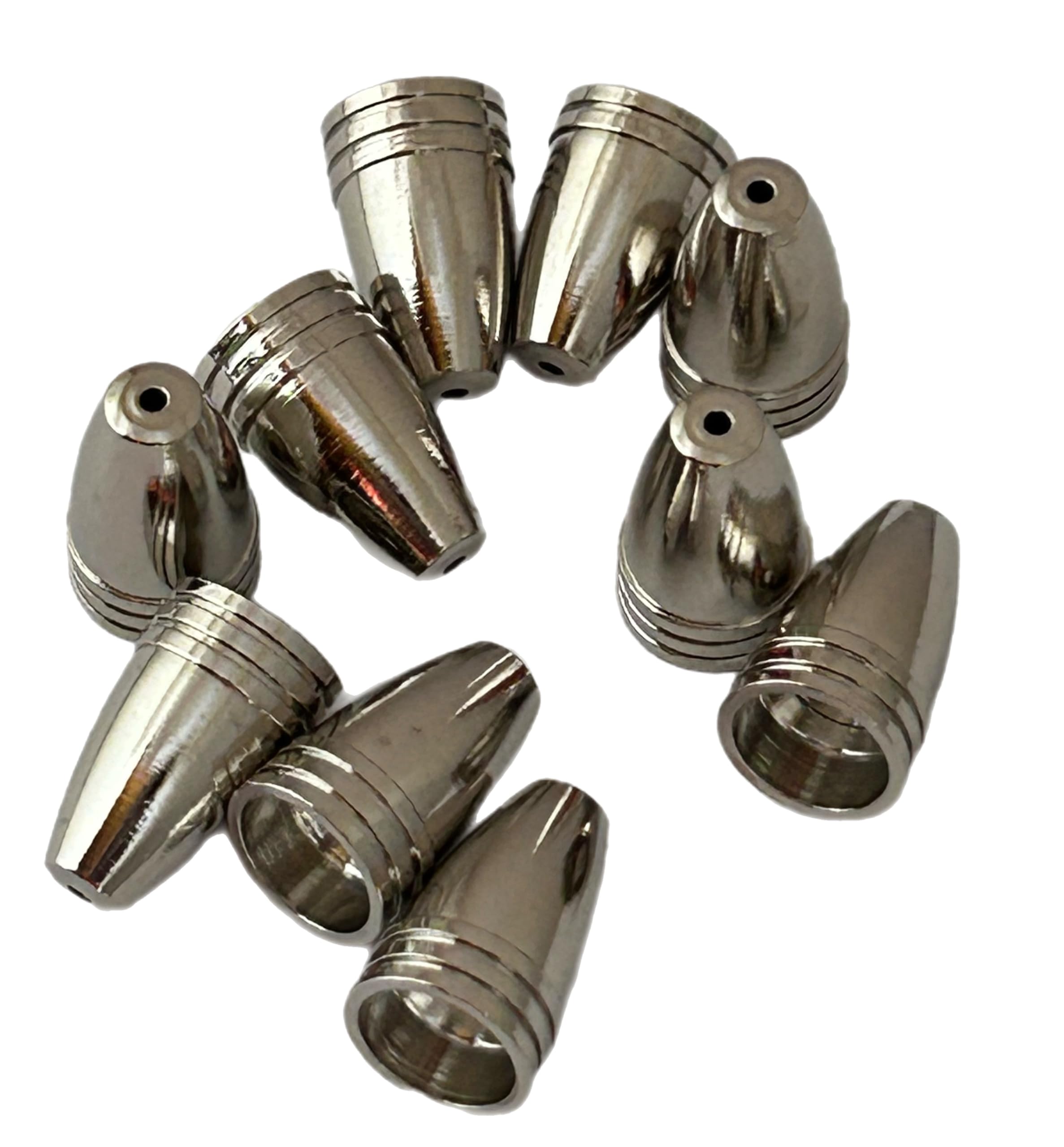 Magnum Ripped Brass Lure Bodies & Solid Smooth Beads & Hex Beads Style #85 Inline Spinners,Rooster Tails,Carolina Rigs & Texas Rigs 10PK (Brass &