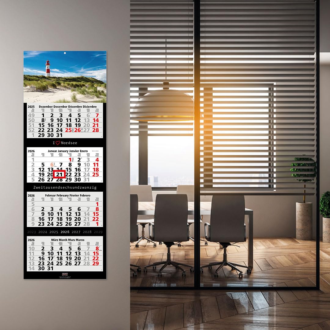North Sea Calendar Geiger North Sea 2026 Wall Calendar | 4-Month