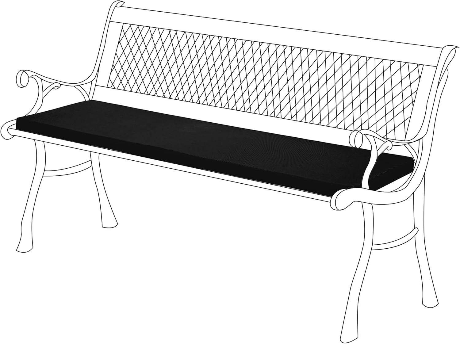 Gardenista Garden 2 Seater Bench Cushion Water Resistant Indoor