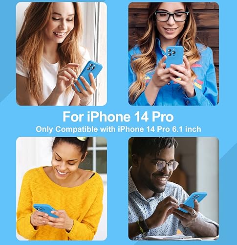 Miniatura 6 de Ktele Compatible con iPhone 14 Pro, funda de silicona líquida de grado AB, cuatro esquinas 50 + bolsas de aire pequeñas a prueba de golpes forro de