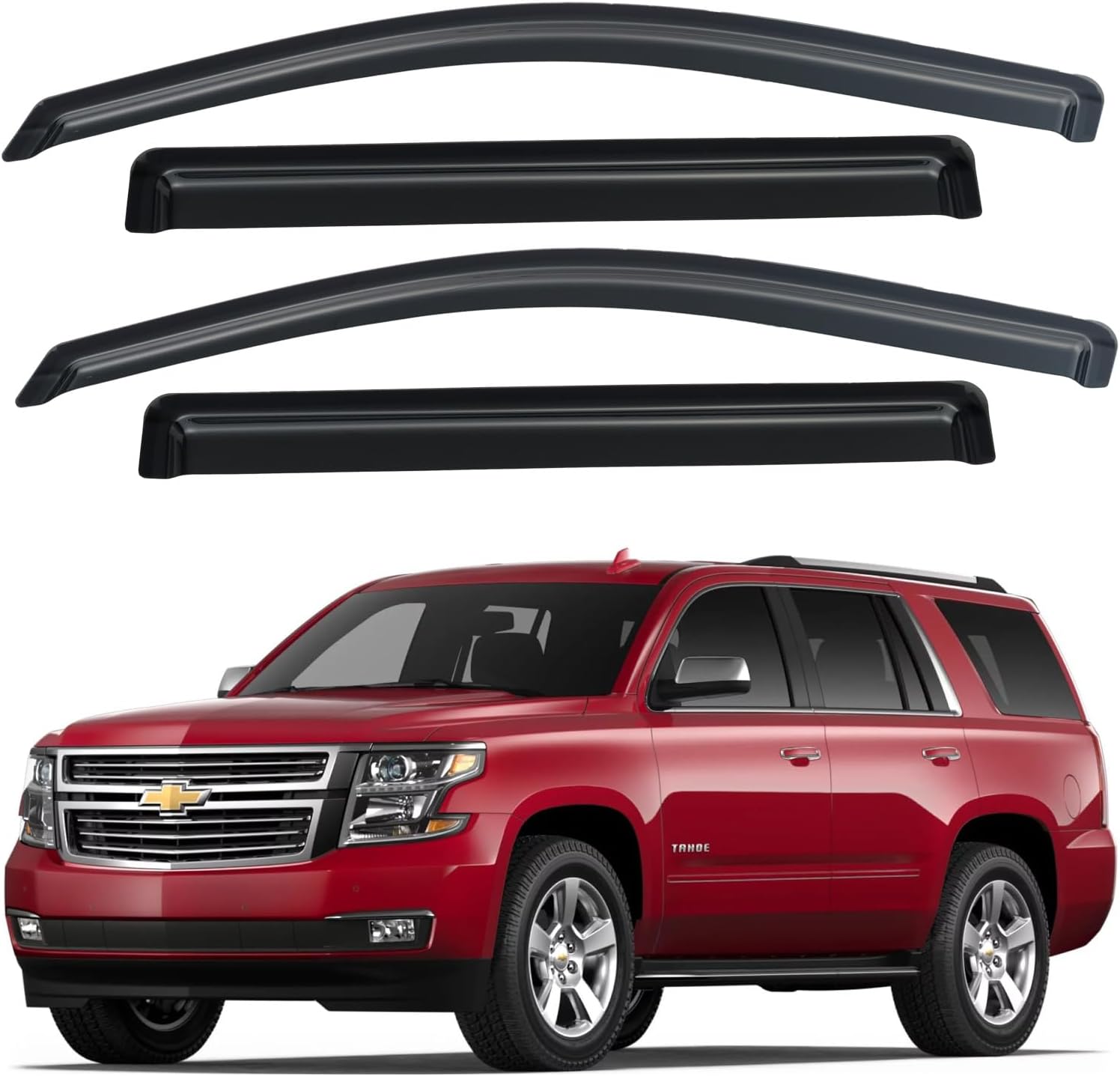 Window Visors Rain Guards for 2015-2020 Chevy Tahoe/GMC Yukon, Out-Channel Window Wind Deflectors Vent Shades for 15-20 Cadillac Escalade 2015-2020 Tahoe/Yukon