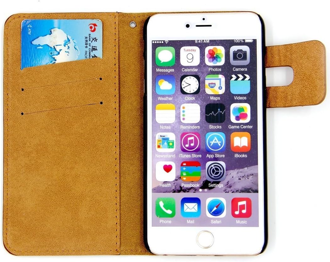 iPhone 6 Case, Nvwa Caseology [Stand View] Apple iPhone 6 (4.7" inch) Case Premium PU Nubuck Leather [Wallet Case] with Built-in Media Stand, ID Credit Card / Cash Slots and Inner Pocket (i6 - Wallet Brown)