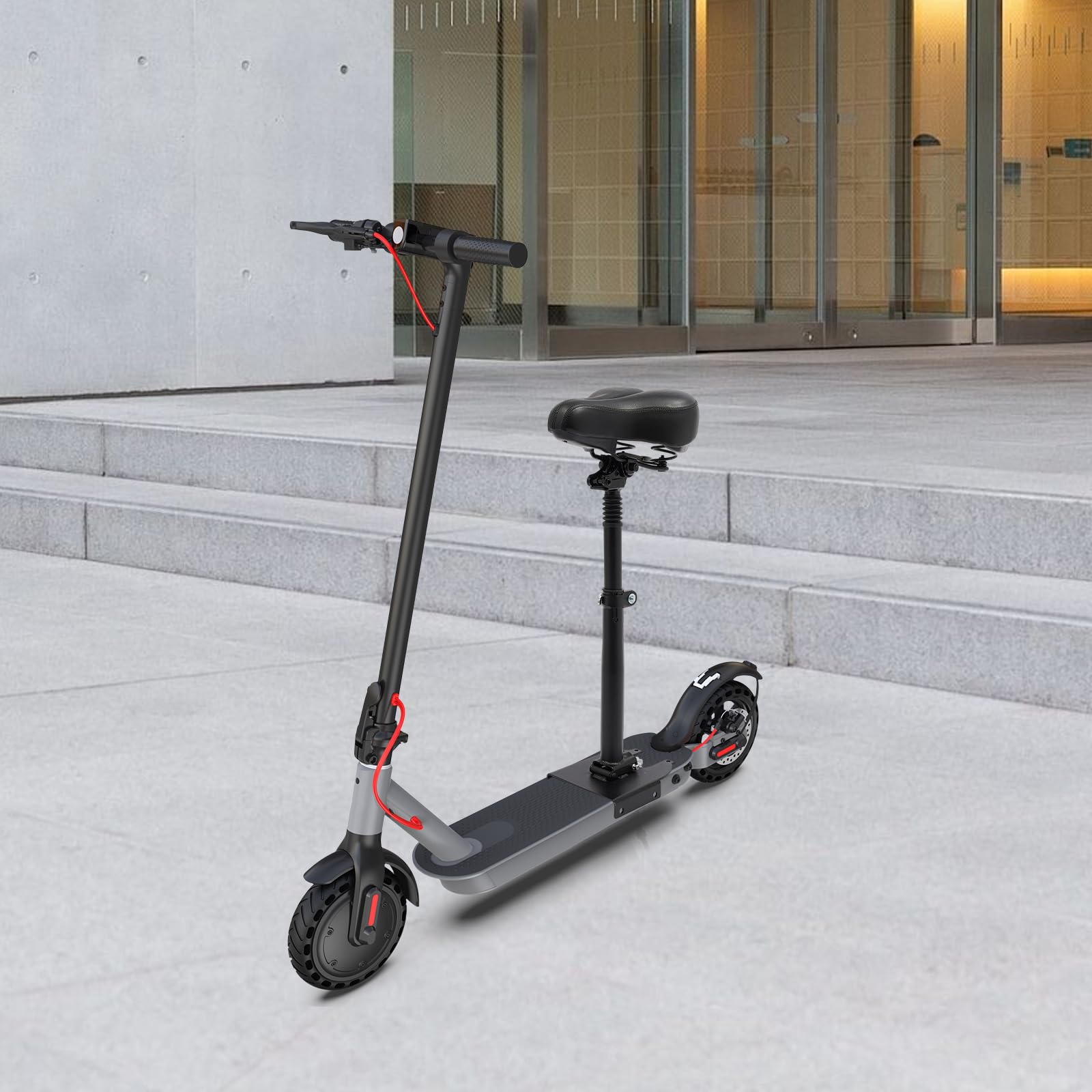 Cuscino ammortizzante per scooter elettrico, altezza regolabile da 50 a 68 cm | Sella pieghevole per scooter elettrico, omologata per strada, per adulti, per ciclismo a lunga distanza