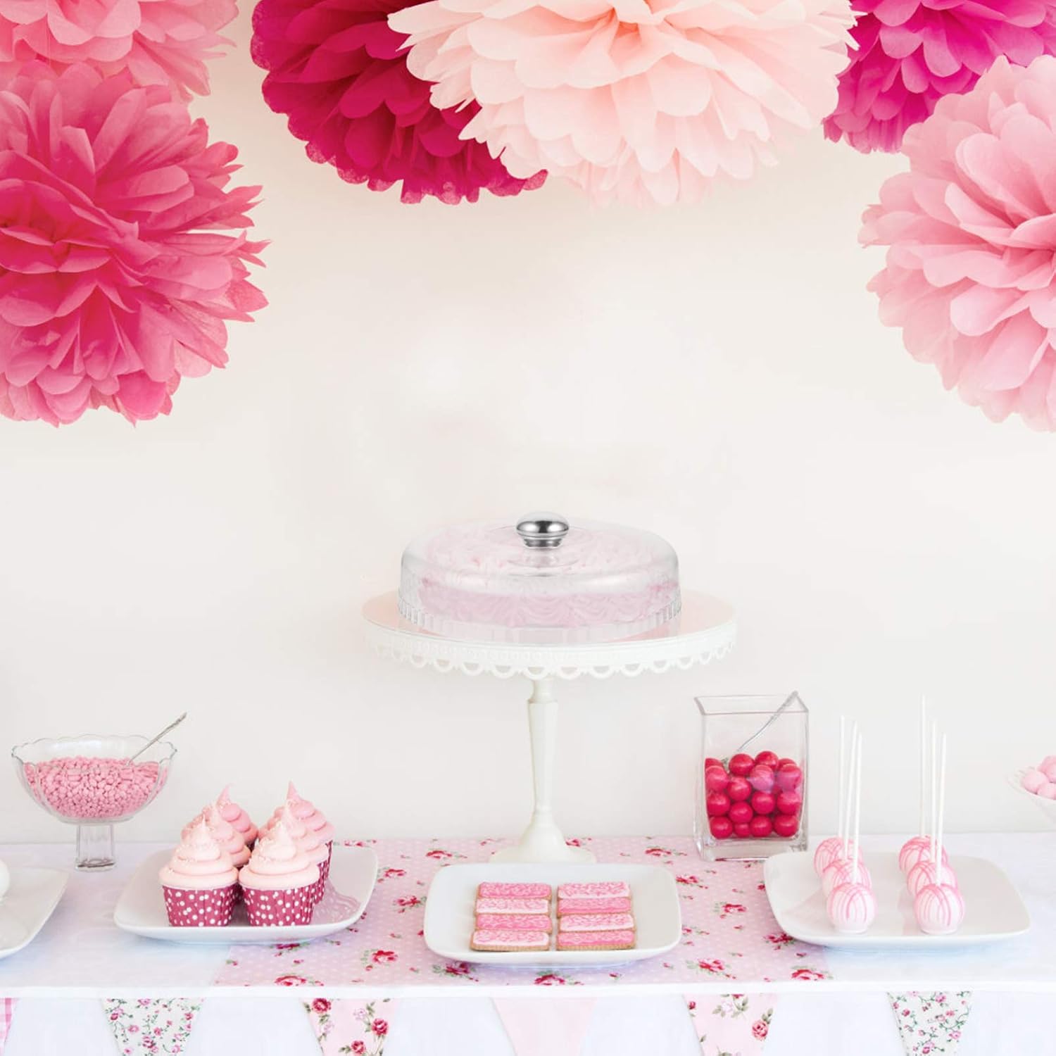 DOITOOL Display Dome Cloche Transparent Food Cover Dome Food Protector Acrylic Clear Cloche Dome Plastic Cake Cover Display Dome Cloche for Cake Dessert Food Dessert Stand Cover