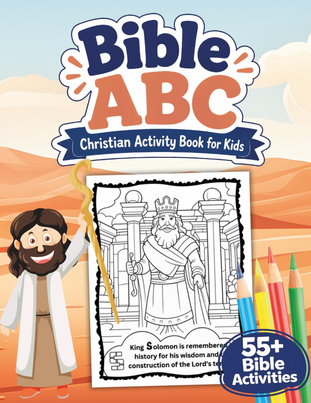 Bible ABC Christian Activity Book for Kids: Alphabet Coloring Pages, Mazes, Word Searches and Fun Learning for Ages 7–10