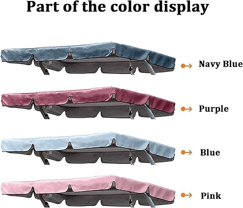 Miniatura 6 de Reemplazo de toldo para columpio, cubierta de columpio de patio de 3 plazas, cubierta impermeable reemplazable para columpio, cubierta de repuesto