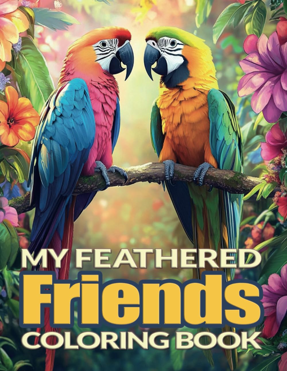 My Feathered Friends: A bird coloring book for relaxation and mindfulness: Suitable for older children, teens and adults