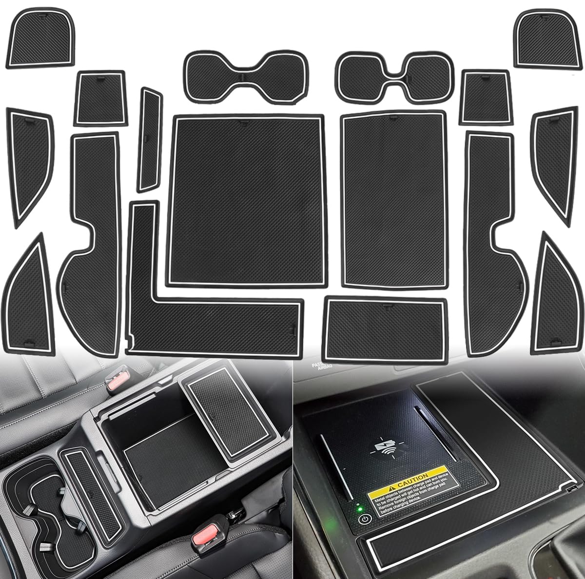 Auovo Cup Holder Inserts Liners Compatible with Honda CRV Accessories 2023 2024 2025 2026 CR-V Door Slot Pad Car Interior Non-Slip Dust Mat Center