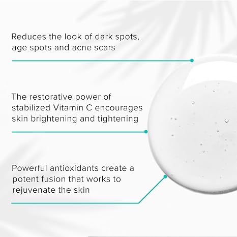 ClarityRx C-Results Vitamin C Brightening Face Serum, Natural Plant-Based Anti-Aging Facial Treatment for Dark Spots & Acne Scars