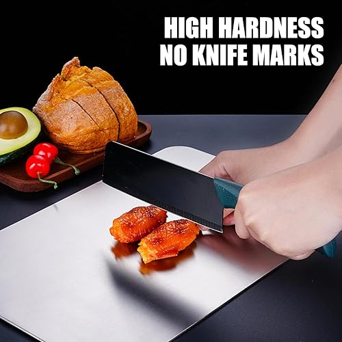 Miniatura 3 de SHIRIA Tabla de cortar de titanio, tablas de cortar para cocina, tabla de cortar de titanio de doble cara para cortar verduras y carne (14 x 10
