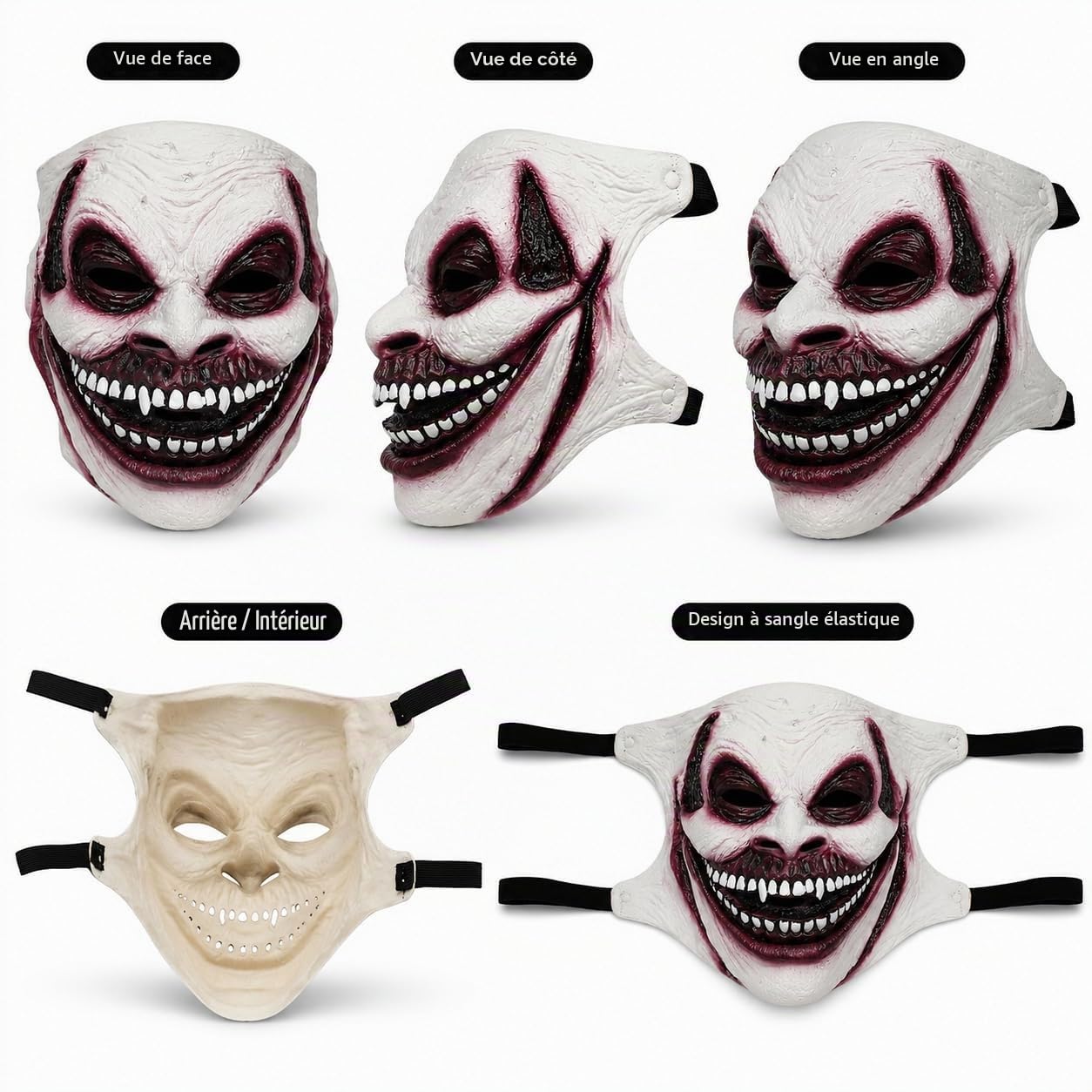 The Fiend Bray Wyatt Masque de cosplay effrayant Halloween Tête complète Latex Démons Réalistes Masque facial Halloween Ghostface Accessoires de costume