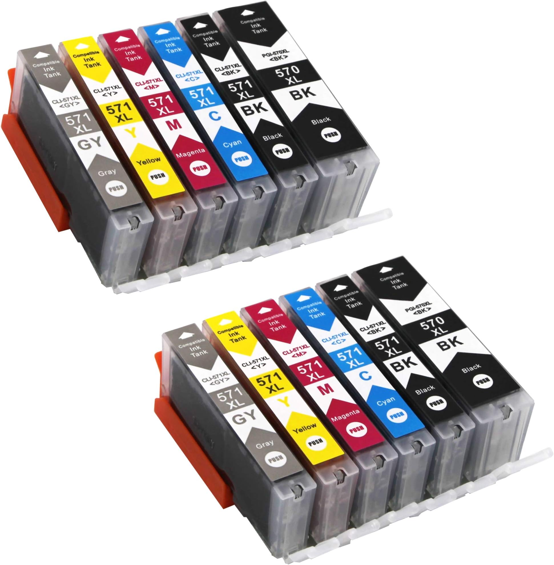 LxTek 570XL 571XL Cartuchos de Tinta Compatible para Canon PGI-570 XL