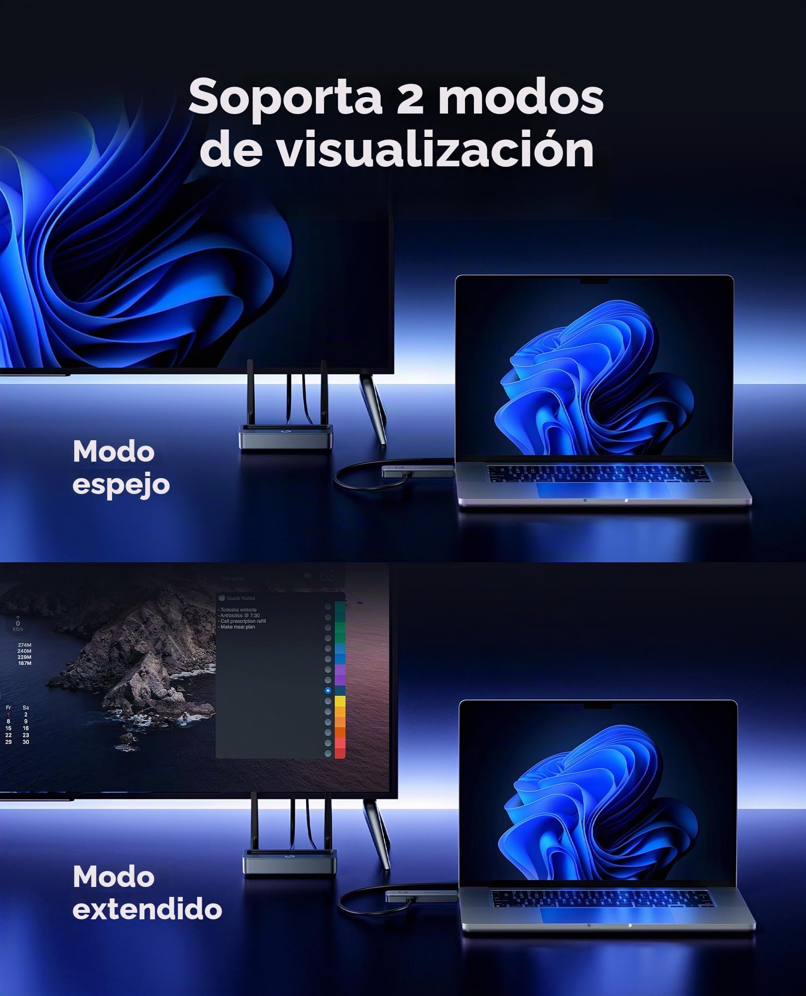 VENTION - Transmisor y receptor HDMI inalámbrico de 50 m, decodificación 1080P 60 Hz, kit extensor de vídeo inalámbrico 5G, Plug & Play, transmisión de audio y vídeo síncrono para PC, Laptop, TV Box