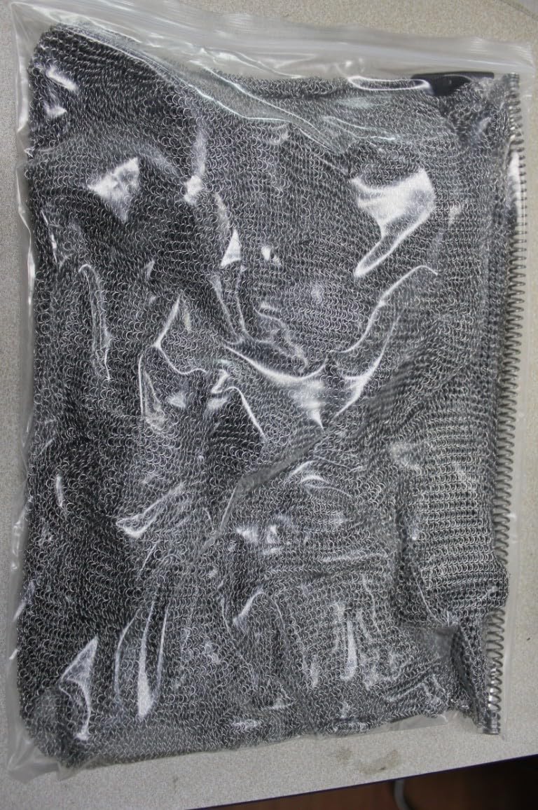 Tablier Tablier Résistant Aux Coupures De Sécurité De Boucher,Tablier En Métal En Acier Inoxydable 316,Tablier De Protection De Travail Sûr,Bretelles Réglables,Cotte Maille Vêtements W55xL70cm