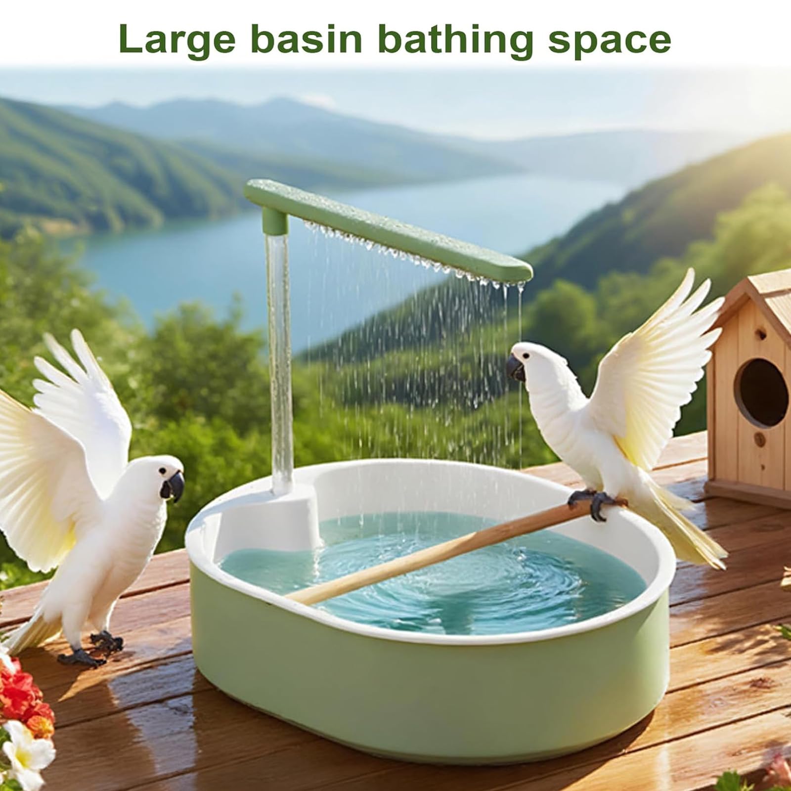 Vasca da Bagno per Uccelli,Vasca da Bagno Automatica per Pappagalli,Vasca per Uccelli,Vasca da Bagno per Pappagalli,Automatico Uccello Vasca da Bagno,per Pappagallo