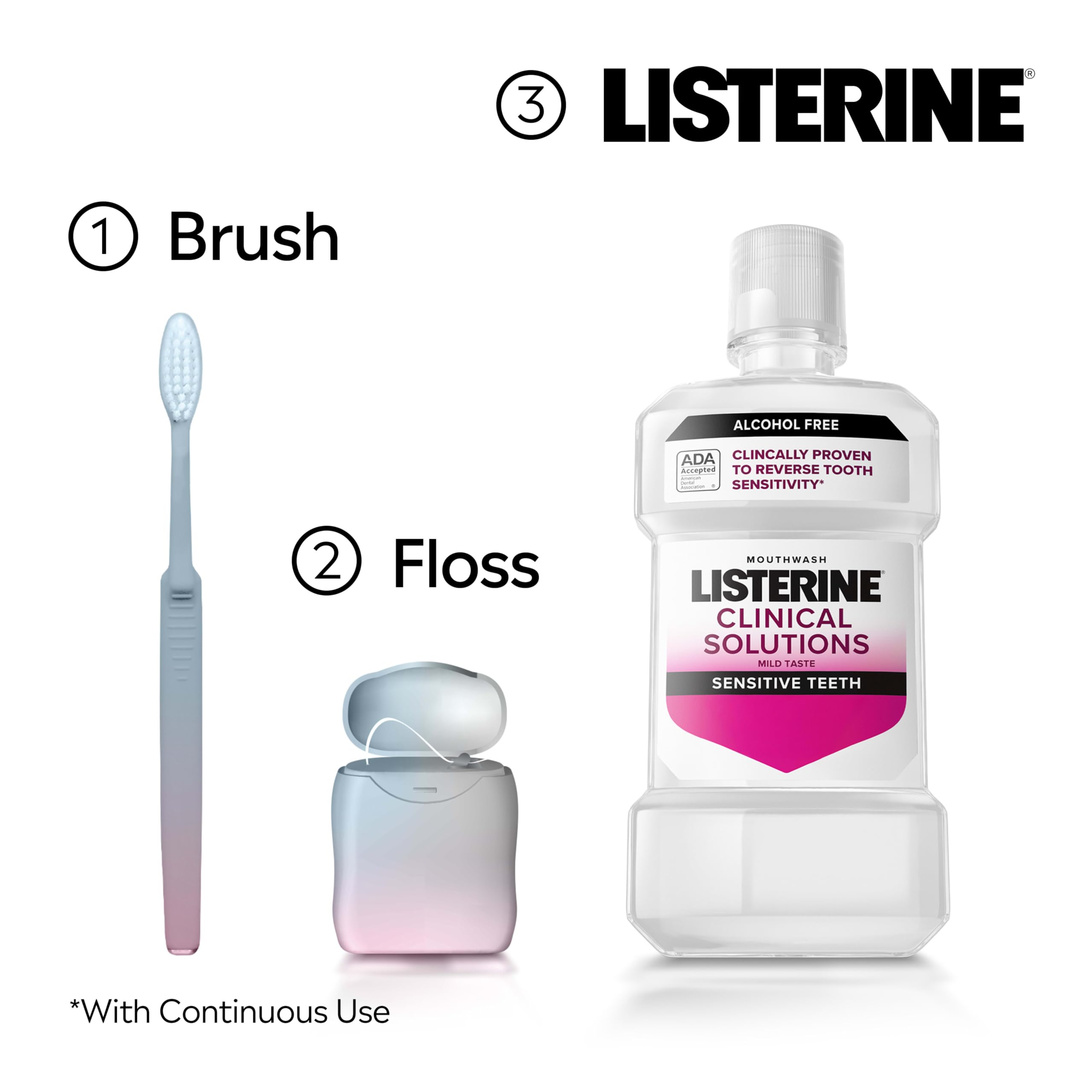 Listerine Sensitive Teeth Mouthwash - 24 Hour Relief -7 Listerine Sensitive Teeth Mouthwash - 24 Hour Relief -7