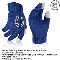 Vista 87 de Ultra Game Gorro de invierno de punto súper suave oficial de la NFL con guantes extra cálidos para pantalla táctil