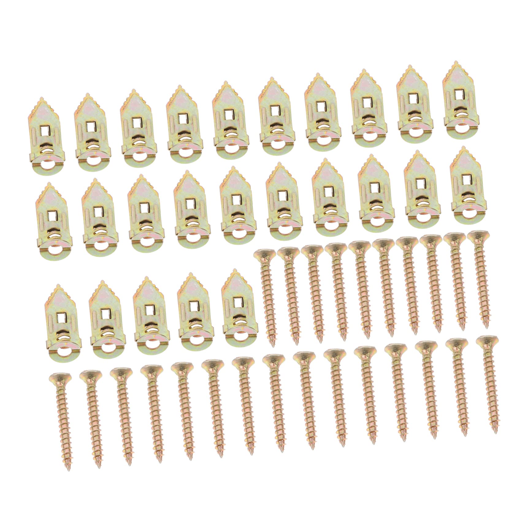 MUCKLILY Drywall Anchors Screws 50pcs Steel Expansion Screws Self-Drilling Drywall Anchors Heavy Duty Set