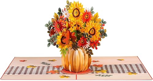 Miniatura 6 de Paper Love HugePop - Ramo de cosecha de otoño 3D, tarjeta desplegable con ramo de papel desmontable, para otoño, Acción de Gracias, todas las