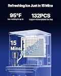 VEVOR Commercial Ice Maker Machine - Head, 300 Lbs/Day Stainless Steel Ice Machine with Scheduled Ice-Making, Self-Cleaning, Adjustable Thickness, Ideal for Restaurant Bar Cafe Hotel - Head Only