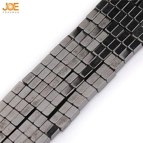 Miniatura 3 de JOE FOREMAN Cuentas sueltas de hematita negra natural de 0.118 x 0.197in (0.118 x 0.197in) para hacer joyas, suministros de manualidades hechos a