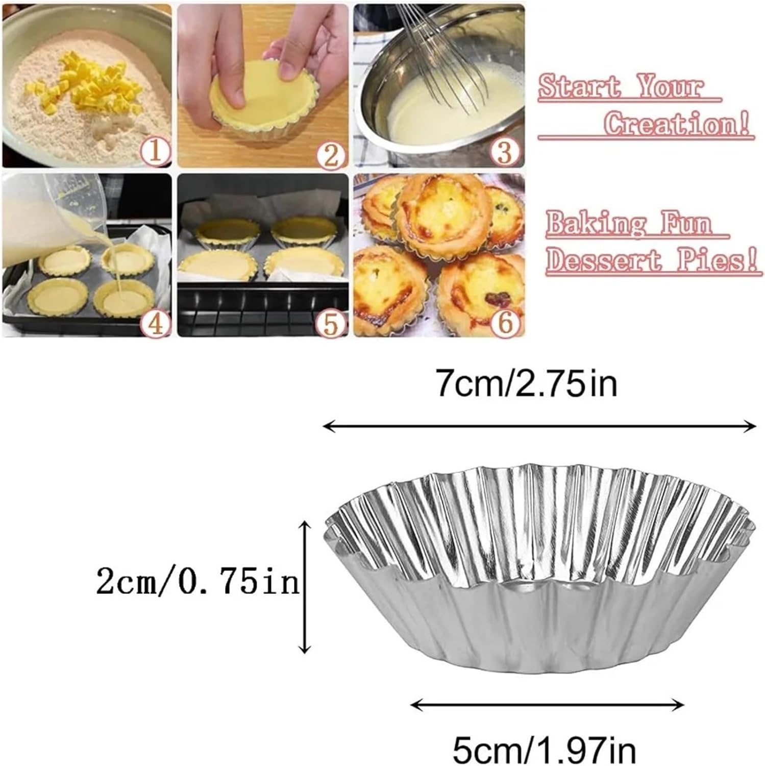 Aluminum Egg Tart Molds Egg Tart Molds 32Pack Pan 2.75inch Mini Tins Aluminium Pans for Baking 32Pack2 For Baking