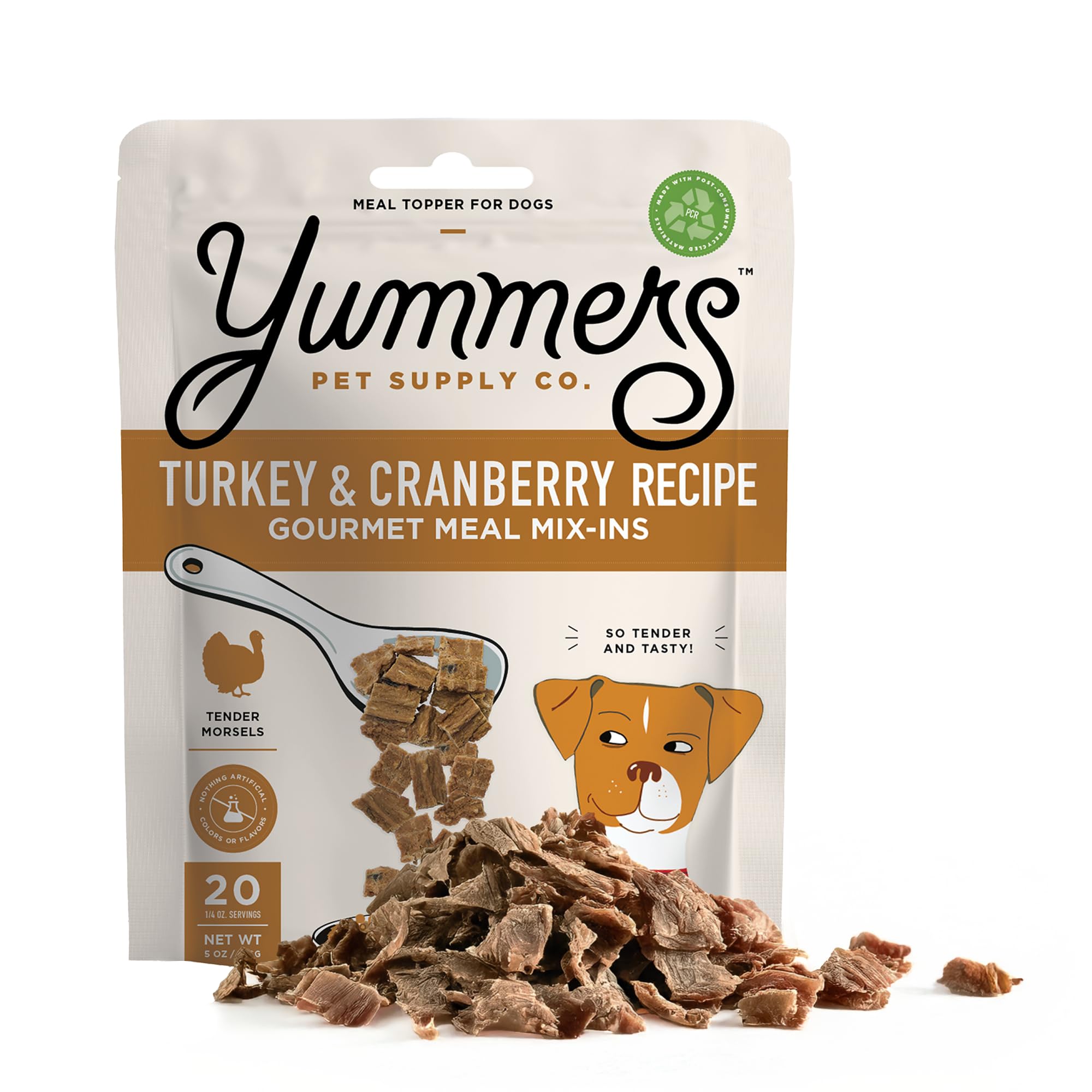 Yummers Premium Turkey &amp; Cranberry Recipe Meal Mix-Ins, 5 oz - Dog Food Topper for Dry Food - Add Ins, Meal Toppers, Treat Mix - Freeze-Dried for Maximum Flavor - All-Natural &amp; Free of Preservatives