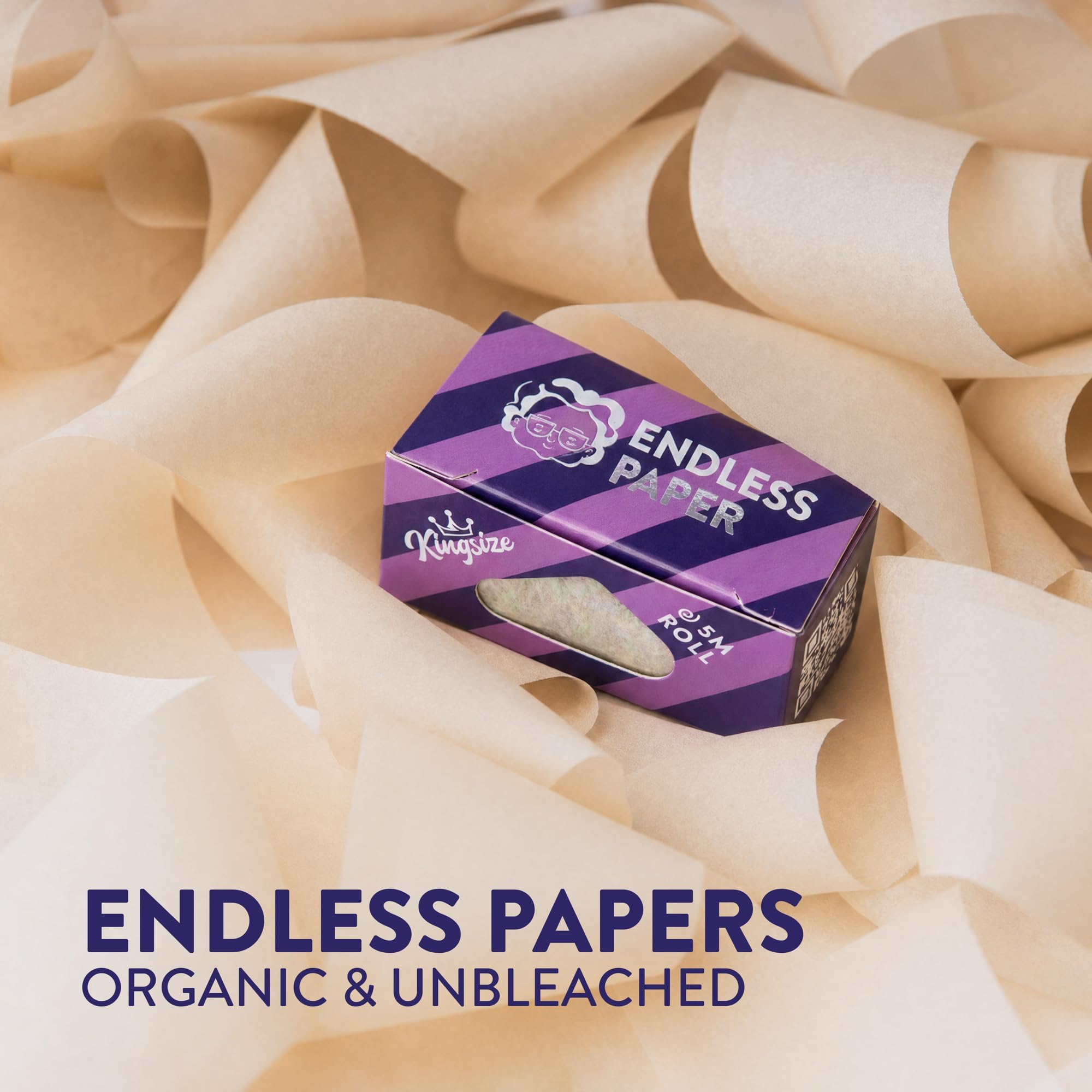 Granny's® Endless Papers aus Zellstoff (Holz) | 24er Box | 45 mm Breite | 24x 5 Meter Endlospapier | 120 Meter gesamt | Grannys Papers | In Granny We Trust