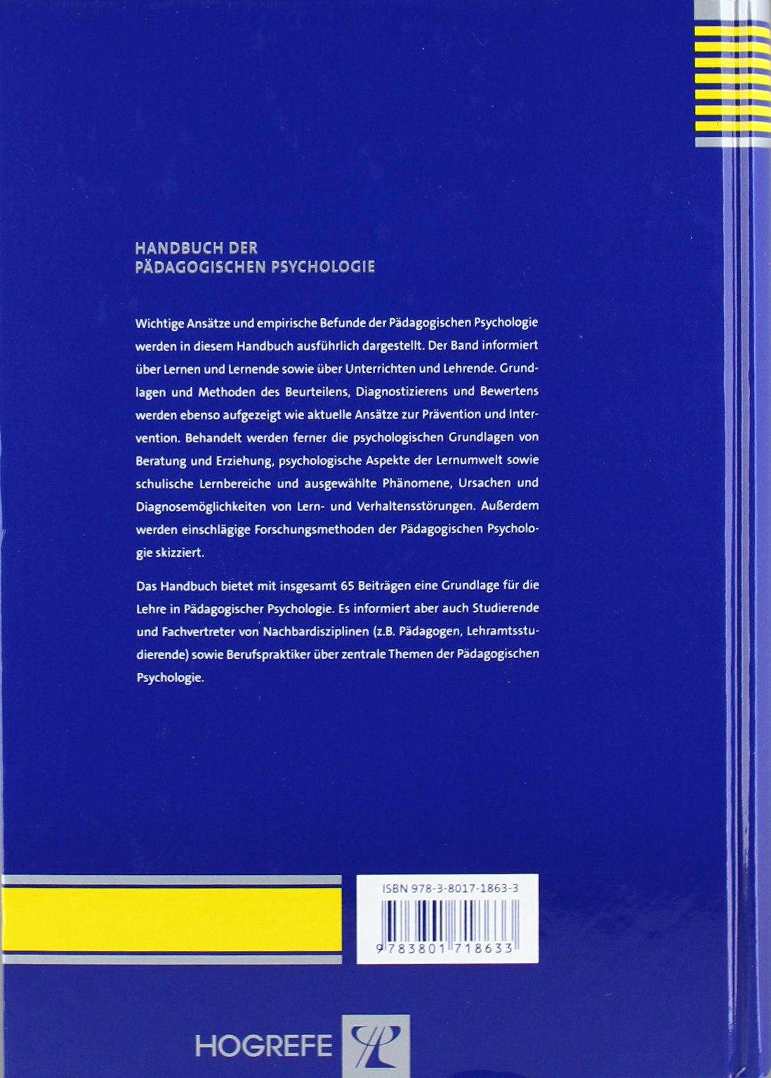 Handbuch der Pädagogischen Psychologie (Handbuch der Psychologie)