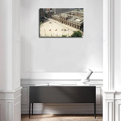 Miniatura 3 de afto Constitution Square In Santiago Chile Poster Canvas Prints Wall Art For Living room Bedroom Wall Decorations With Framed 18"x12"