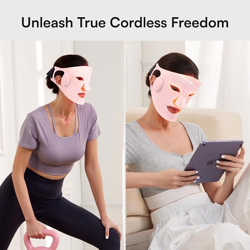 INIA GLOW Wireless Red Light Therapy Mask for Face, 850nm NIR, 272 LEDs image 6