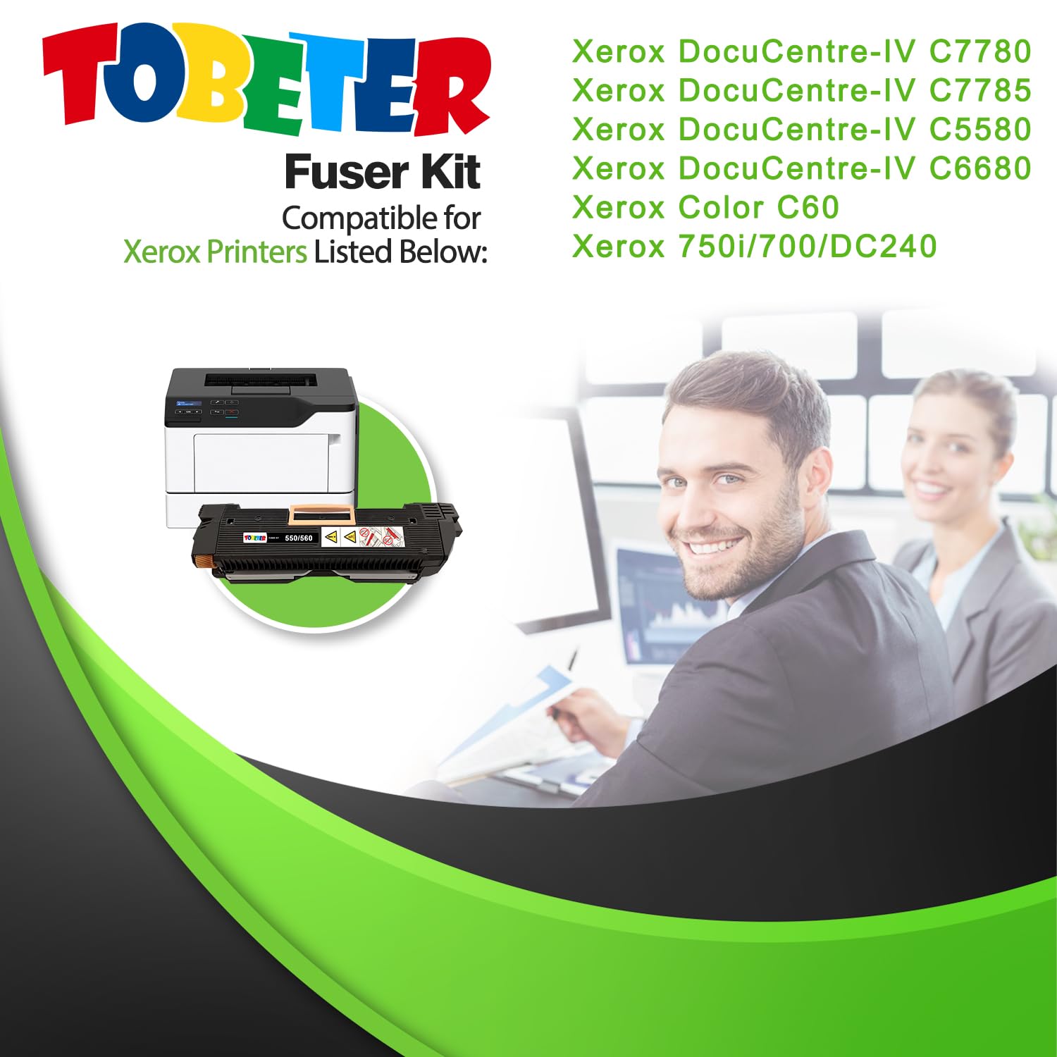 ToBeter 008R13102 126K29611 Fuser Unit Compatible for Xerox Color 550 560 570 C60 C70 J70 EC70 PrimeLink C9065 C9070 Printer (300,000 Pages, 110V) 1 Pack 008R13102 / 8R13102 Fuser Kit Printer Parts