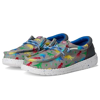 Hey Dude Kids Wally Funk Dinomite (Little Kid/Big Kid) Boys Shoes Grey/Multi