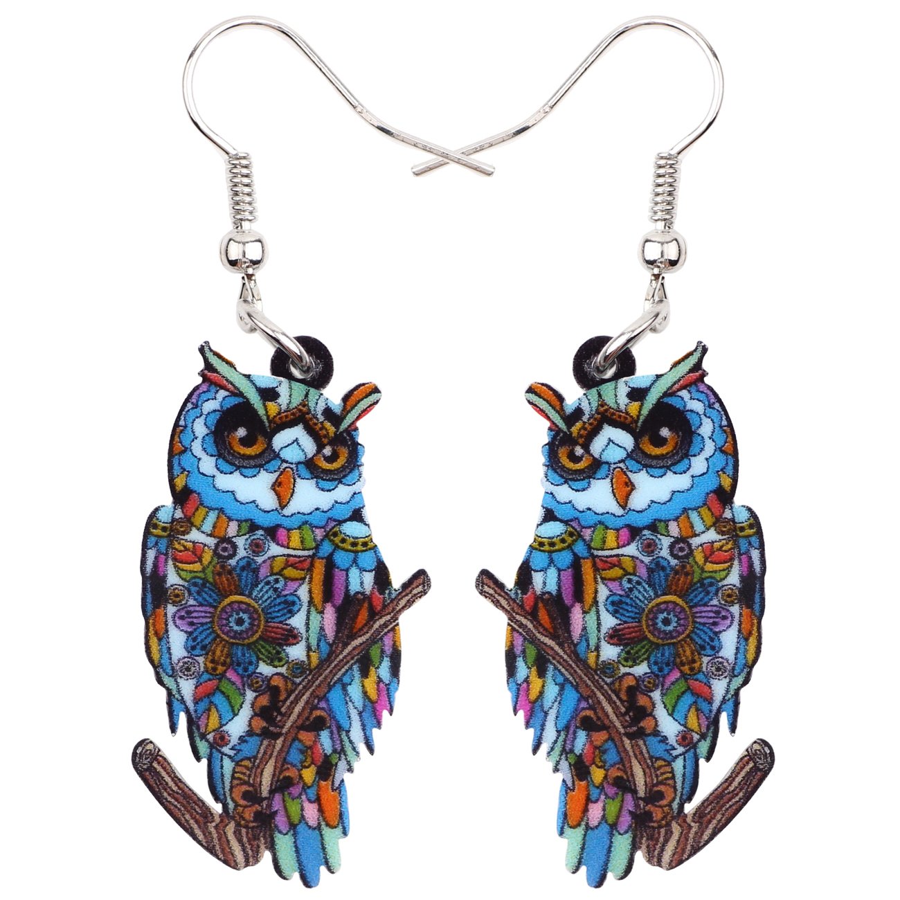 Pendientes de búho Bonsny de pájaros para regalo original de cumpleaños de niñas y mujeres 6