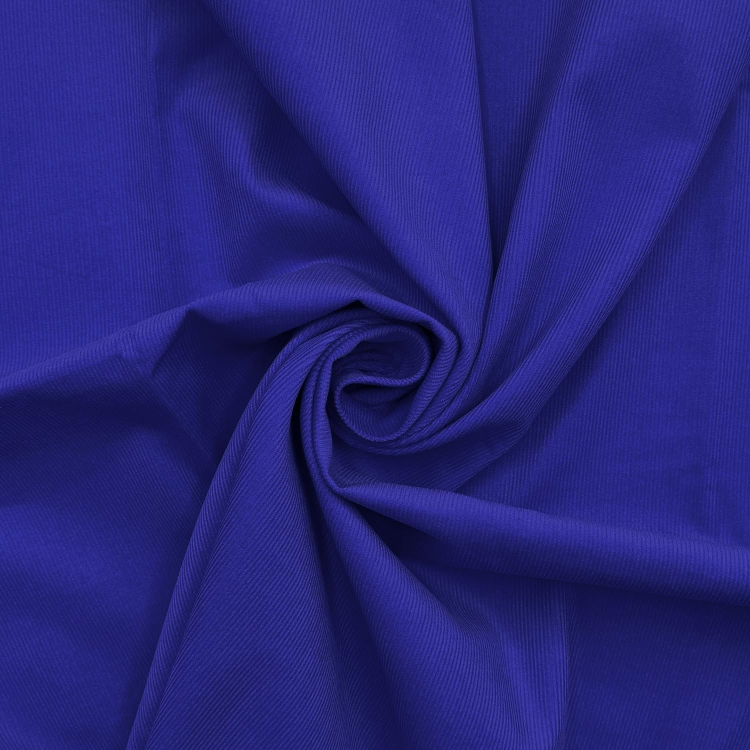 100% Cotton Needlecord Corduroy Fabric 21 Wale 145cm Wide - Dress Craft Material - CNC011 - Royal - ONE METRE
