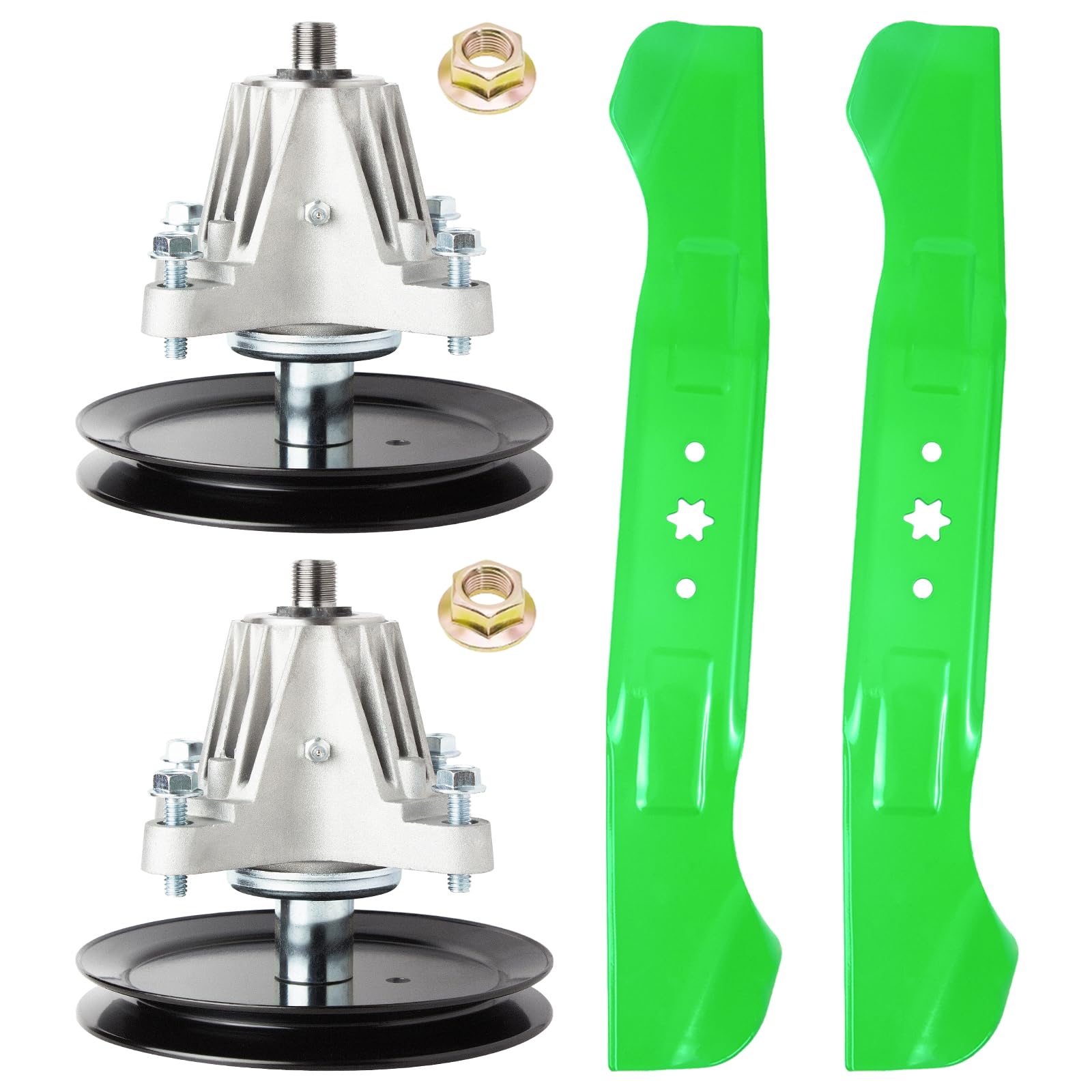 JSXDNWYJ 46 Inch Mower Deck Rebuild Kit Fit for Cub Cadet XT1 LT46 XT2 LX46 Craftsman T225 T240 T2800 T3100 T8600 Parts Spindle 918-06977 Blade 942-