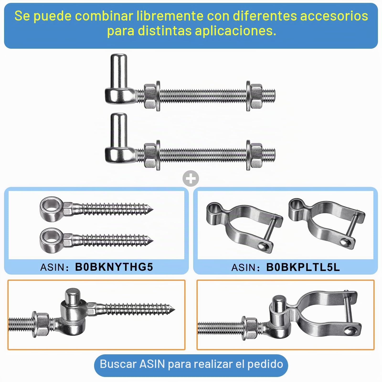 Insaga Bisagra de puerta de acero inoxidable de fundición de 6 pulgadas, bisagra de poste de perno en J sin soldadura, bisagra de perno en J macho de 5/8 pulgadas para puerta de granja (2 piezas)