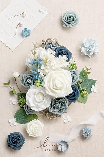 Miniatura 2 de Ling's moment - Juego de flores artificiales para manualidades, ramos de matrimonio, centros de mesa, arreglos de novia, fiestas y decoración del