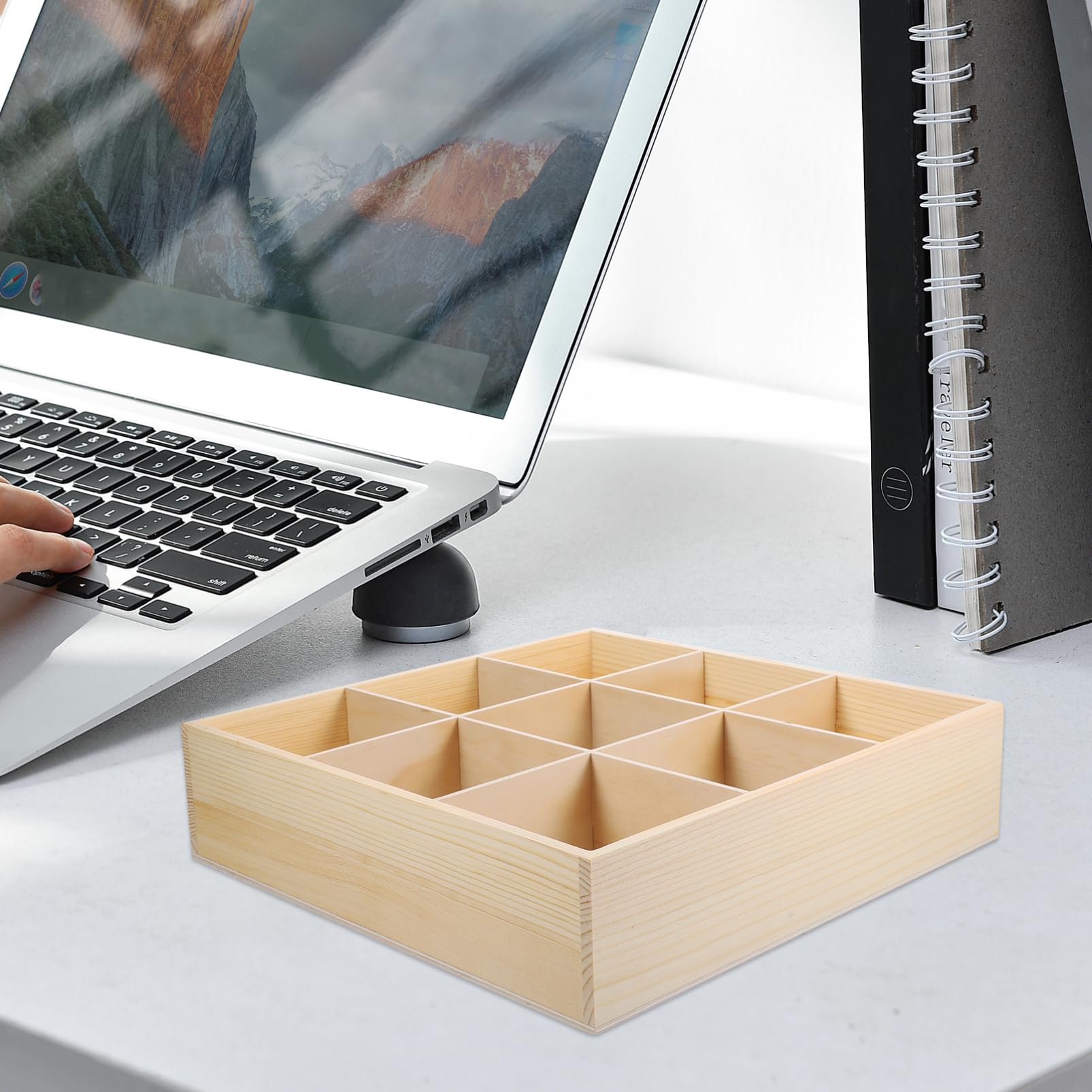 Scatola Organizer Legno Per Gioielli Con Scomparti Multipli Contenitore Da Scrivania Elegante e Pratico Per Anelli Orecchini e Piccole Cose Per Donne e Amiche