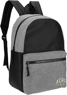 Wellington Unisex Backpack - Aero Mens and Womens Bag for Everyday Use (Black/Grey)