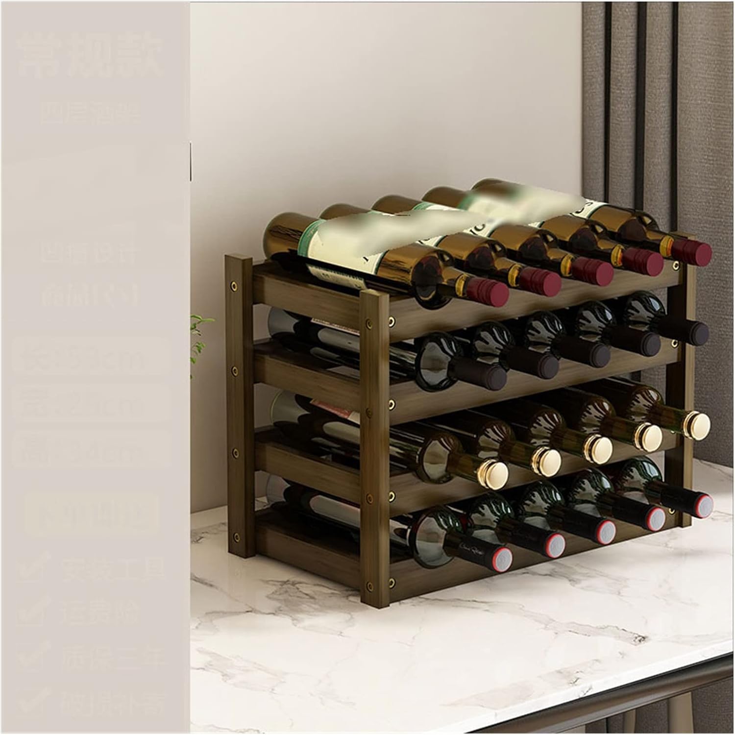 Wine Cabinet Wine Cabinet Wine Rack Decoration Home Storage Wine Rack Bar Red Wine Rack Freestanding Wine Racks & Cabinets, 53*25*34cm