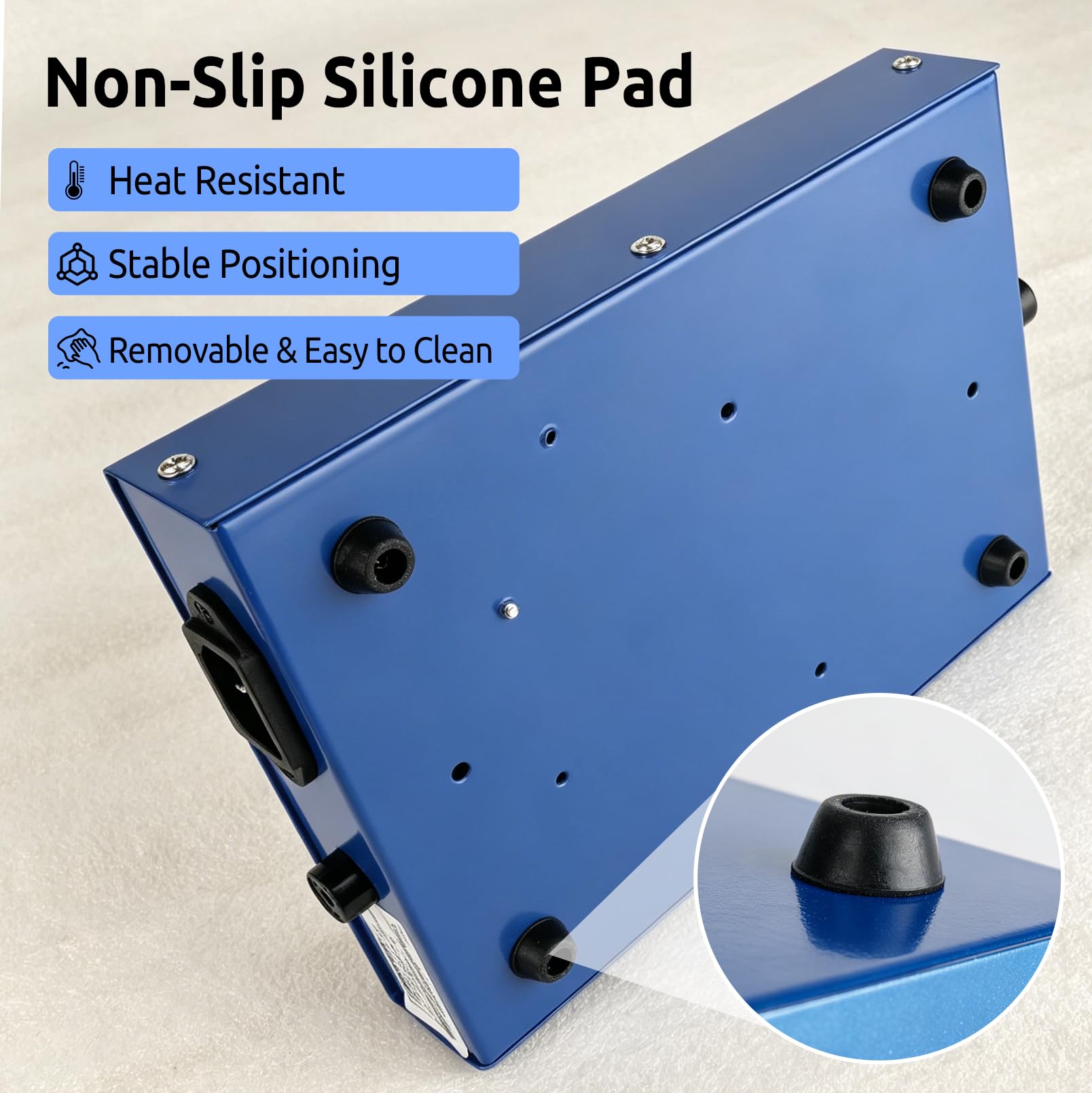 Stazione di Preriscaldamento PCB 450W, Piastra Riscaldante per Saldatura | 180×130 mm con Display LCD, Stazione di Pre-Riscaldo 60–120℃, con Saldatore, Spatola, Righello in Acciaio e Pinzetta