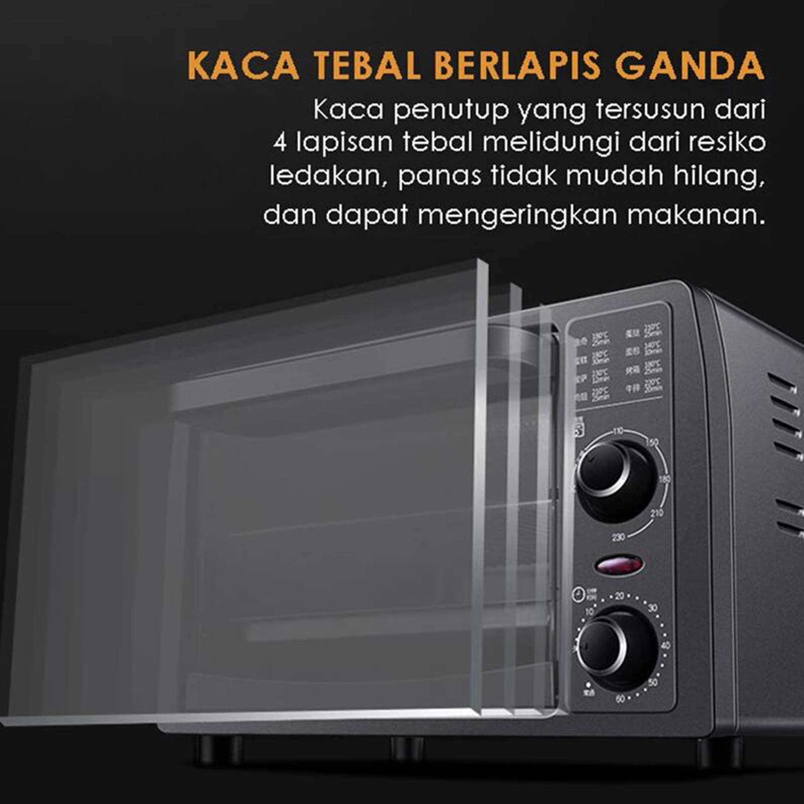 Wielofunkcyjny elektryczny minipiekarnik 1050W Domowe pieczenie Mały grill Piekarnik Fermentacja w niskiej temperaturze w 30 stopniach na pachnącą herbatę Suszone owoce Suszone mięso Grill