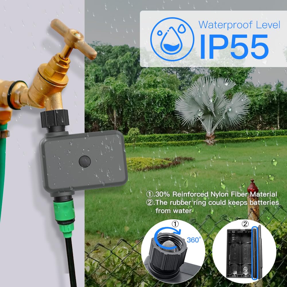 Winnes Water Timers for Irrigation Smart Water Valve Garden Automatic Watering System Smart Garden Watering Timer Wifi Automatic Drip Irrigation Controller - Image 2
