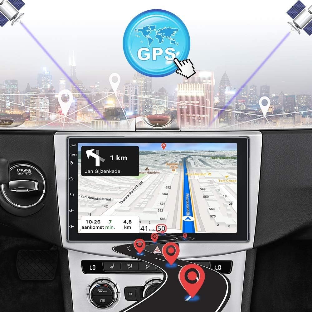 Review Android Double din 7 inch in-Dash GPS Navigation System car Stereo Radio Receiver HD Touch Screen WiFi Bluetooth FM Audio Player Support DVR/Backup Camera Input & Mirror Link for iOS/Android Phones Best Deal 🛒 Android Double din 7 inch in-Dash GPS Navigation System car Stereo Radio Receiver HD Touch Screen WiFi Bluetooth FM Audio Player Support DVR/Backup Camera Input & Mirror Link for iOS/Android Phones