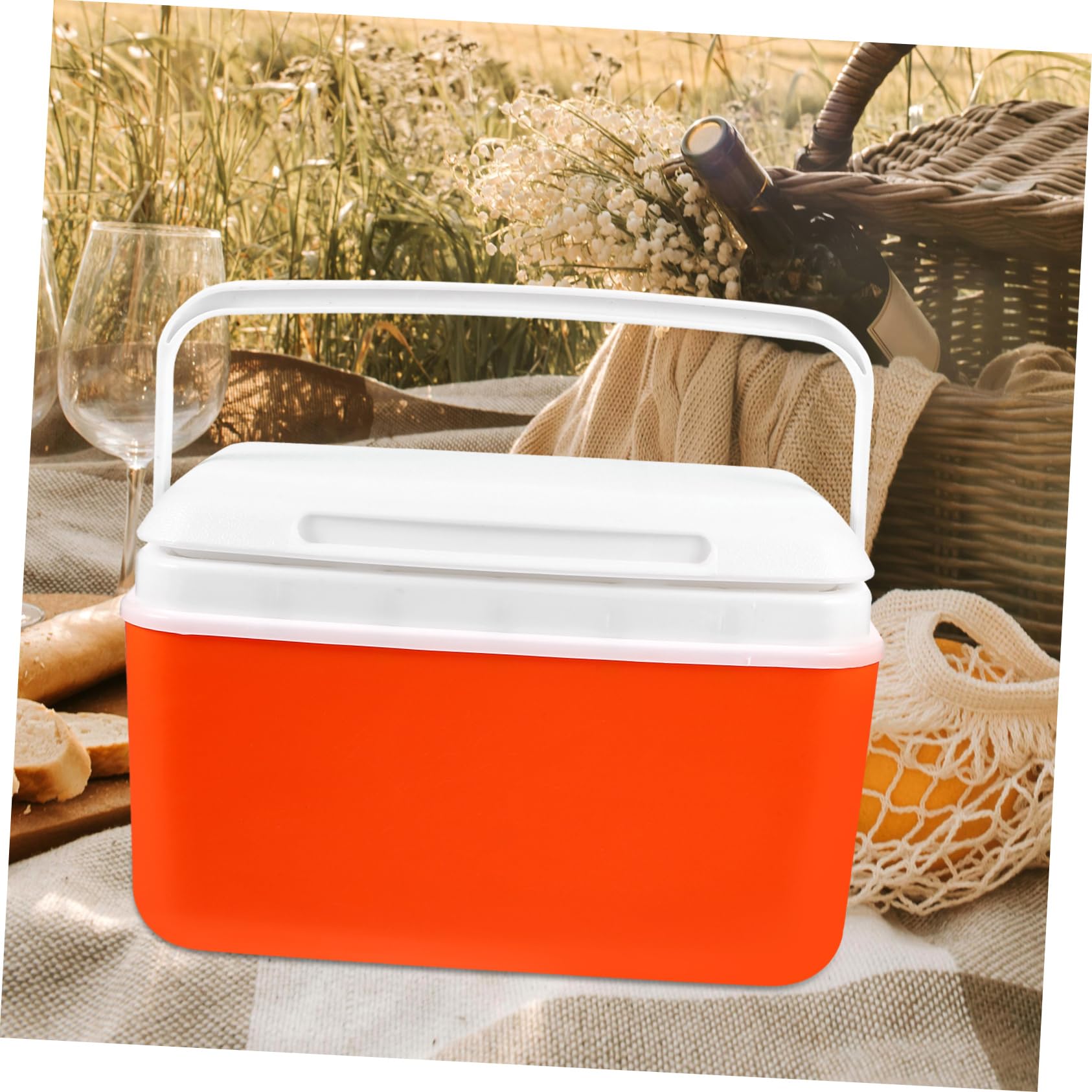 Caja térmica portátil aislada con asa, contenedor de alimentos multifunción para picnic al aire libre, camping, barbacoa, pesca, incluye paquetes de hielo y panel de hielo, duradero y fácil de